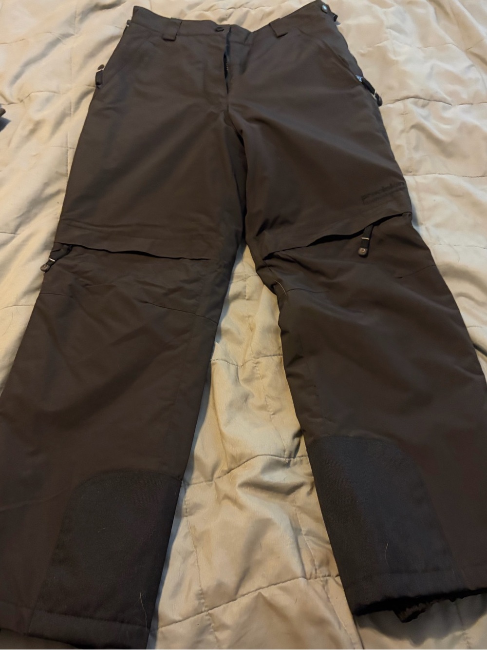 Women's Black Convertible Cargo Snow Pants - Zip-Off Outdoor Style